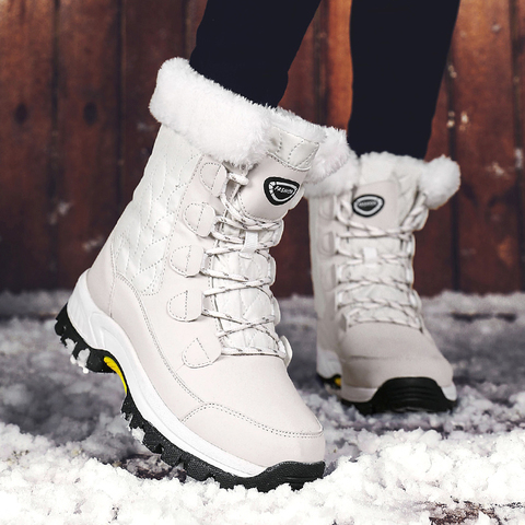 2022 Keep Warm Ankle Boots Shoes Women Winter Boots Winter Women Shoes Comfort Casual Lace-Up Platform Boots Shoes Women Fashion ► Photo 1/6