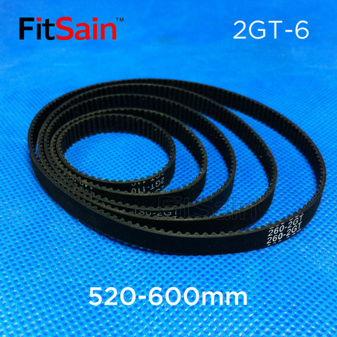 FitSain--2GT 520-600mm rubber belt Width 6mm Timing Belt GT2 Conveyor Belt Drive Belt Ring with Rubber Belt ► Photo 1/2