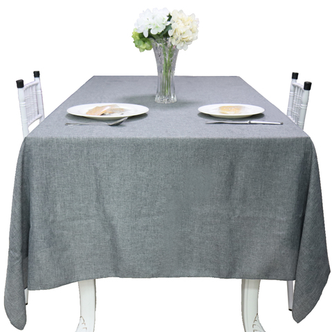 1pcs Linen Tablecloth Khaki/gray Rectangular Square Table Cover for Wedding Birthday Party Decorations obrus ► Photo 1/6