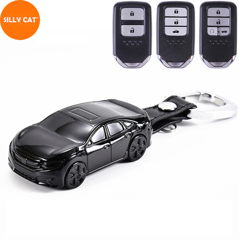 Car Model Car Keychain Car key Case Holder Cover Suit For HONDA Accord Civic Fit Jazz CRV HRV Vezel City Odyssey Key Case Cover ► Photo 1/6