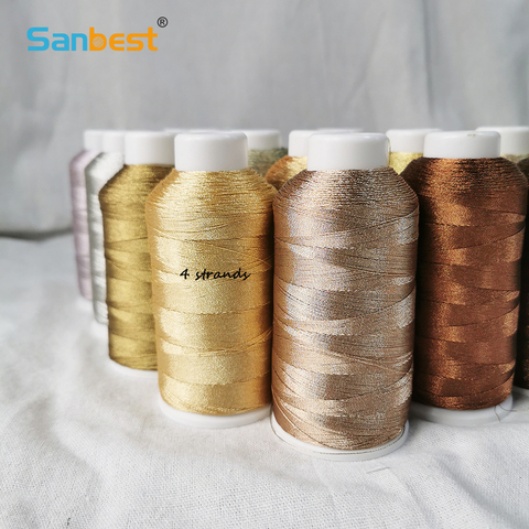 Sanbest 4 Plies Metallic Weaving Thread Handmade DIY Bracelet String Stitch Tatting Weave Yarns High Quality Macrame Threads ► Photo 1/6