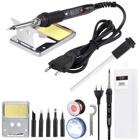 JCD Soldering iron 80W 110V 220V temperature adjustable Welding Solder tools soldering iron kit pure copper tips Ceramic heater ► Photo 1/6