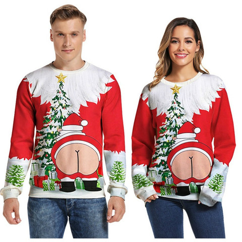 Unisex Ugly Christmas Sweater 3D Print Funny Pullover Sweaters Jumpers Tops For Xmas Men Women Holiday Party Hoodie Sweatshirt ► Photo 1/6