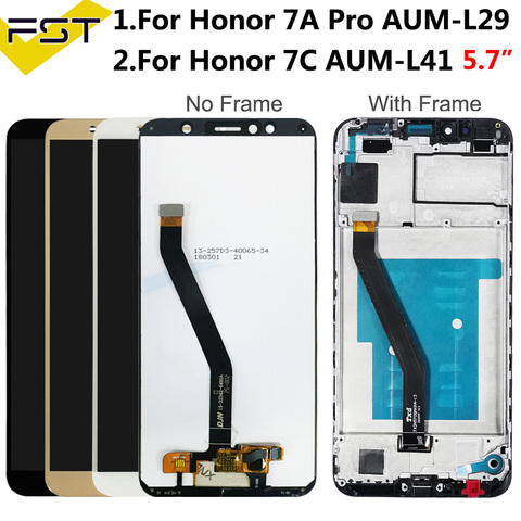 5.7''For Honor 7A Pro LCD Display Touch Screen Digitizer+Frame For Huawei Honor7A Pro Display Honor 7C AUM-L33 AUM-L29 AUM-L41 ► Photo 1/6