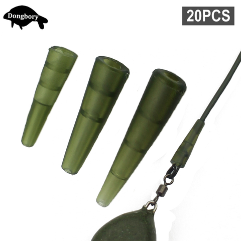 20PCS Micro Carp Fishing Accessories Soft Anti Tangle Sleeve Tail Rubber Cone for Chod Helicopter Rig Fishing Method Feeder Tool ► Photo 1/6
