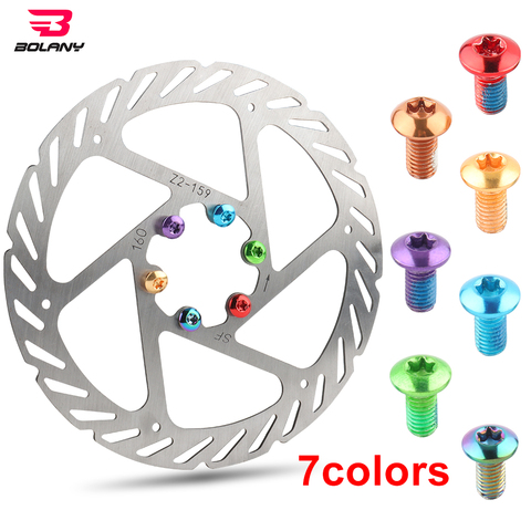 12Pcs Bicycle Brake Disc Screws Steel Bolt Rotor Replacement Cycling Colorful Disc Screws 1.8g For Mountain Bike Accessories ► Photo 1/6