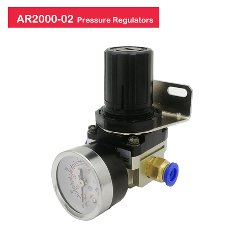 Free shipping AR2000-02 pressure regulator G1/4'' Pneumatic air treatment units Pressure Regulating Valve ► Photo 1/6