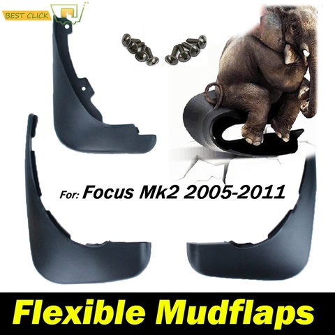 For Ford Focus 2 Mk2 Mk2.5 Saloon Sedan 2005 - 2011 Mudflaps Mud Flap Splash Guards Front Rear Fender 2006 2007 2008 2009 2010 ► Photo 1/6