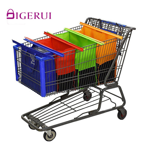 DIGERUI Hot Sale 4PCS/Set Shopping Cart Trolley Bags Foldable Reusable Grocery Shopping Bag Eco Supermarket Bag Bolsas ► Photo 1/6