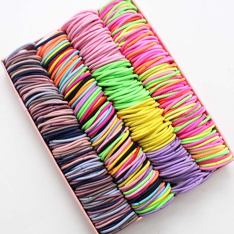 100 Pcs/lot Small Hair Ties Gum Colorful Nylon Rubber Bands Headband  Scrunchies Elastic Hair Bands For Girls Hair Accessories - Hair Ties -  AliExpress