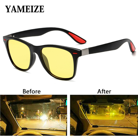 YAMEIZE Polarized Night Vision Sunglasses Men Anti-glare Glasses Men Women Driving Outside Goggles Lunettes de vision nocturne ► Photo 1/6