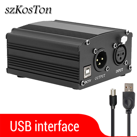 USB Phantom Power for bm 800 Studio Microphone Audio Interface bm800 Karaoke Condenser Microphone Phantom Power for bm-800 Mic ► Photo 1/6