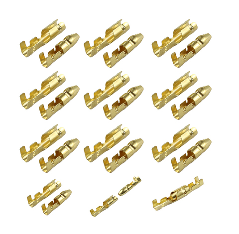 10/20/50sets 4.0 bullet terminal car electrical wire connector diameter 4mm pin set Female + Male + Case Cold press terminal ► Photo 1/5