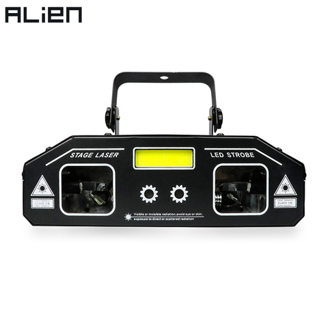 ALIEN 3 IN 1 DJ Disco Laser Beam Scanner Patterns Star Strobe Light Projector Party Holiday Bar Dance Xmas Stage Lighting Effect ► Photo 1/6