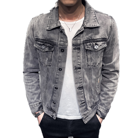 Men Denim Jacket Streetwear Hip Hop Men's Hooded Jean Jackets