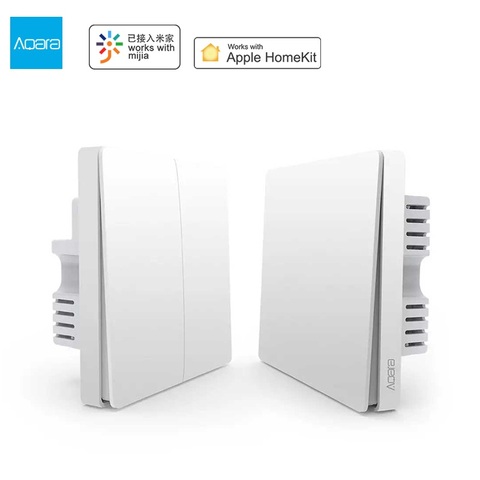 Aqara D1 Wall Switch ZigBee Smart Zero Line Fire Wire Light Remote Control Wireless Key Wall Switch No Neutral Work For Mi Home ► Photo 1/6