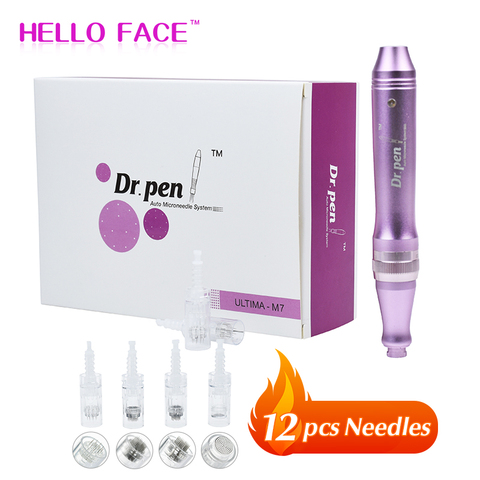 Dr Pen Ultima M7 With 12 pcs Needles Professional Derma PenElectric Mircroneedling Pen Tatoo Machine Mesotherapy Facial Tools ► Photo 1/6