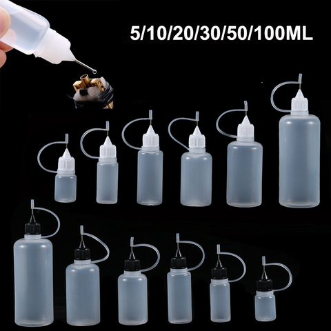 5Pcs 5/10/20/30/50/100ML Glue Applicator Bottle with Needle Tip Cap for Paper Quilling DIY Scrapbooking Paper Craft Tool ► Photo 1/1