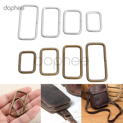 dophee 20pcs Metal adjustable rectangle ring buckles garment belt DIY Needlework Luggage Sewing handmade Bag purse buttons ► Photo 1/6