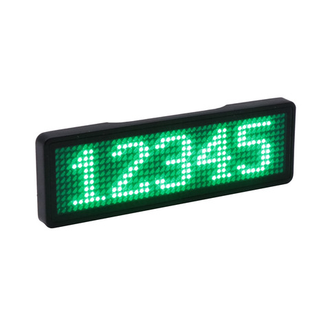 Multi-langauge programmable LED name badge rechargeable mini LED display USB LED name tag sign backpack LED sign text digit sign ► Photo 1/6