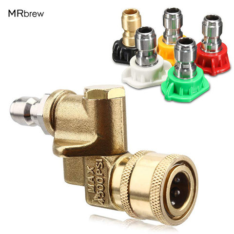 Pressure Washer Tip Set 2.5GPM, 4500PSI Quick Connect Swivel Coupler,5 Multiple Degrees Washing Spray Nozzle Tips 1/4’’ Garden ► Photo 1/6