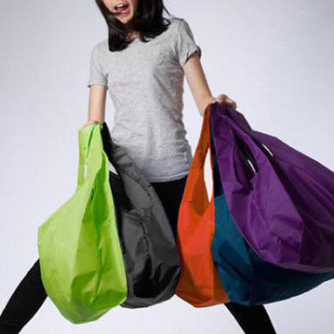 Portable folding shopping bag Large nylon bags Thick bag Foldable Waterproof ripstop Shoulder Bag Handbag Kitchen Tool ► Photo 1/6
