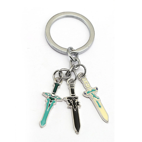 Anime Sword Art Online Keychain SAO Swords Metal Pendant Keyrings Cosplay Key Chains Women Men Gift Chaveiro Jewelry Porte Clef ► Photo 1/6