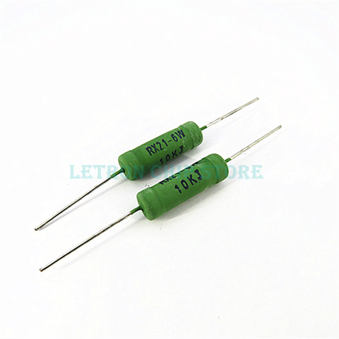 5PCS RX21 6W Wirewound Resistance 5%1R 10R 100R 1K 10K 12K 15K 18R 20R 22R 24R 27R 30R 33R 36R ► Photo 1/4