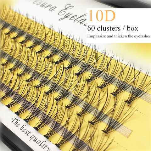 60 cluster/box Individual eyelashes，0.07/0.1thick cluster eyelash extension,3D lashes natural false eyelashes wholesale ► Photo 1/6