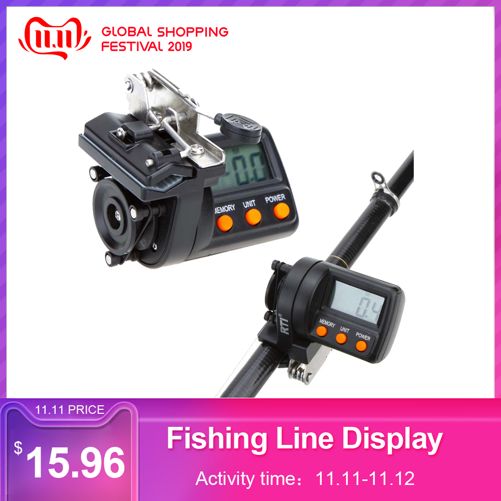 999.9M Fishing Line Counter Digital Display Depth Finder Tools Electronic Feeder 