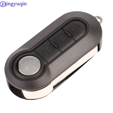 jingyuqin 3 Button Flip Remote Key Case Shell Cover Housing For Fiat 500 Panda Punto Bravo Car Alarm Keyless Entry Fob ► Photo 1/4