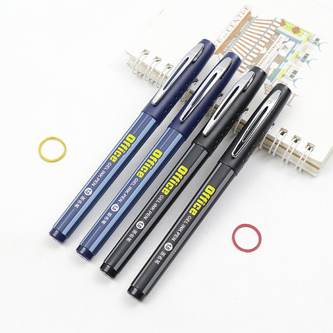 12pcs Student 1.0mm Black Blue Gel Pens Chinese Ink Pens For Business  Writing Office School