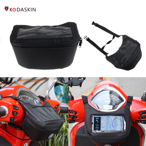 Motorcycle Handlebar Bag Fuel Tank Bag Windscreen Bag Mobile Phone Touch Screen Earphone Bag for vespa gts300 tmax 560 530 xmax ► Photo 1/6