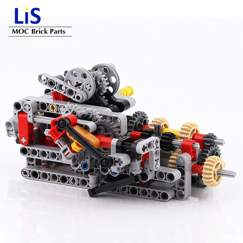 NEW TECHNIC 8 SPEED SEQUENTIAL GEARBOX  (Gears, pins, axles, Connectors, Beam) Blocks Bricks Bulk MOCs Parts DIY Toys ► Photo 1/6