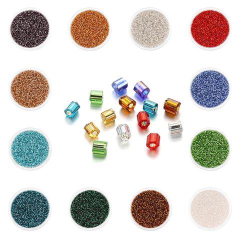 1800pcs/lot Hexagon Czech Glass Cylindrical Loose Small Seed Needle Beads For DIY Bracelet Necklace Jewelry Making Supplies ► Photo 1/6