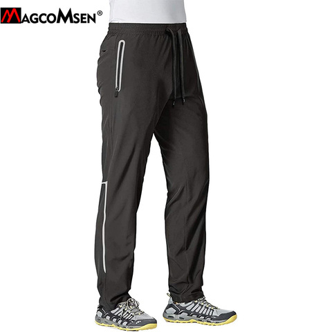 MAGCOMSEN Quick Dry Sweatpants Men Casual Joggers Pants Gyms Fitness Workout Sportswear Trouser Elastic Waist Summer Track Pants ► Photo 1/6