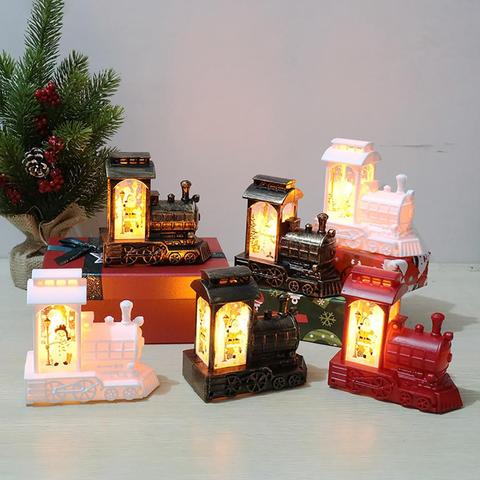 QIFU Christmas Train LED Light 2022 Merry Christmas Decor for Home Cristmas Table Decor Ornaments Navidad Noel New Year 2022 ► Photo 1/5