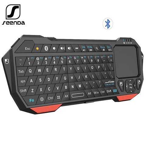 Seenda Mini Wireless Keyboard with Touchpad for Mac Notebook Laptop TV box Handle Bluetooth Keyboard for IOS Android Win 7 10 ► Photo 1/6