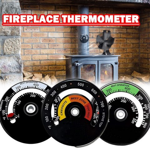 Magnetic Wood Stove Thermometer Household Fan Kitchen Thermometer