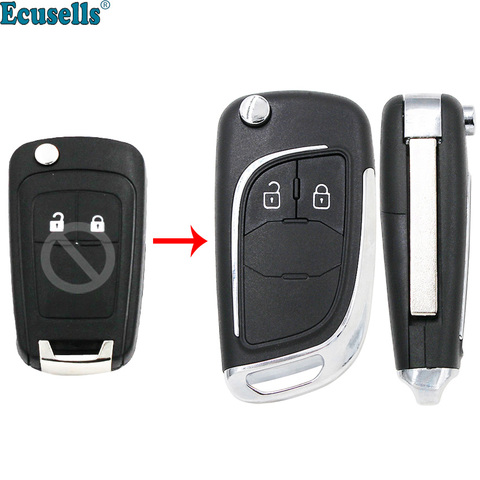 2 Button Modified Flip Folding Key Shell case fob for Chevrolet Aveo Cruze Orlando Trax Uncut HU100 Blade ► Photo 1/6