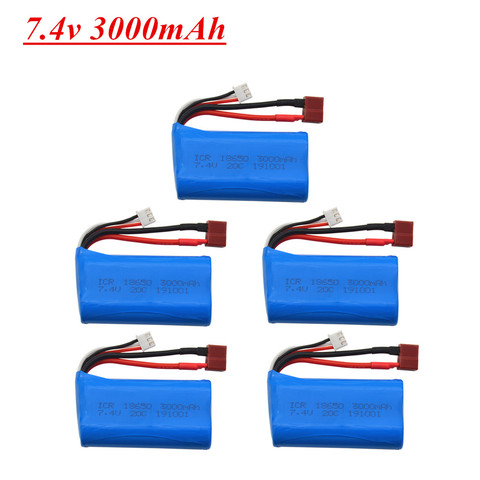 7.4V 3000mah lipo Battery 18650 For Wltoys 144001 A959-B A969-B A979-B K929-B 12428 12423 10428 Q39 RC Car Spare Parts ► Photo 1/2