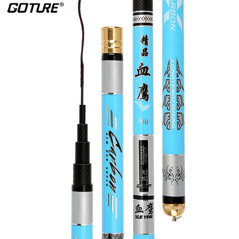 Goture Super Hard 1/9 Power Telescopic Fishing Rod Carbon Fiber Stream Fishing Rods Carp Feeder Rod Hand Pole for Freshwater ► Photo 1/6