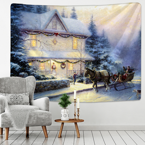 Christmas good decoration fantasy scene tapestry home decoration tapestry Bohemian Hippie wall large size tapestry ► Photo 1/6