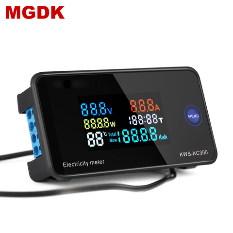 AC220V 10A Digital Voltmeter Ammeter Power Energy Meter Wattmeter Electricity AC Current Voltage Temperature meter ► Photo 1/6