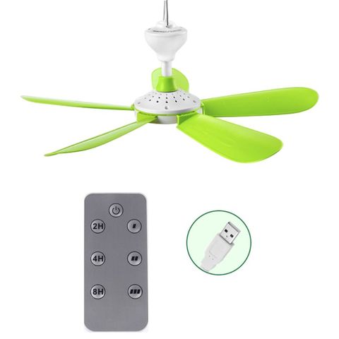 5W Remote Control Timing USB Ceiling Fan Air Cooler USB Fans for Bed Camping Outdoor Hanging Camper Tents Hanger Fan ► Photo 1/6