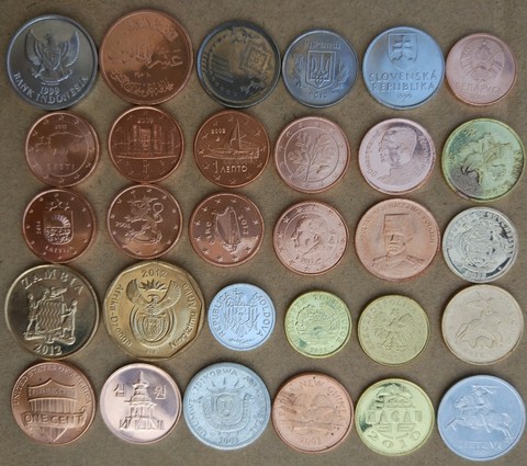 30 Countries (or Regions) 1 Set 30 Pieces Coins Old Original Coin Collectible Edition Real Rare Commemorative Random Year ► Photo 1/2