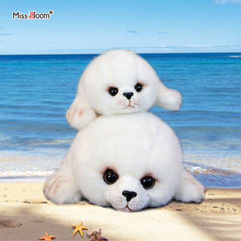 Dropshipping Soft Cute Seals Plush Toy Sea World Animal Sea Lion Plush Stuffed Doll Big Eyes Baby Birthday Gift for Kids Girls ► Photo 1/6