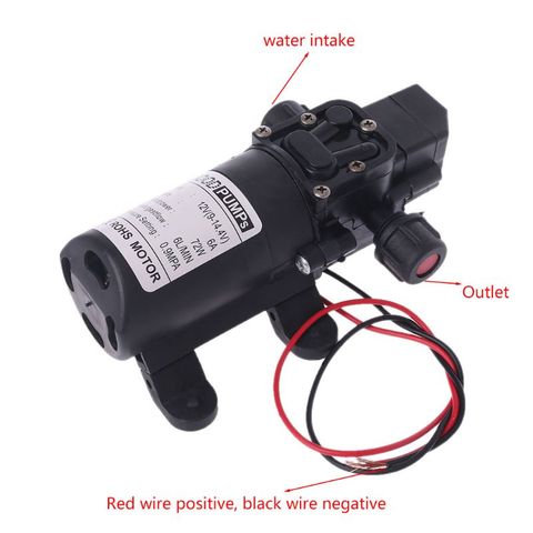 Intelligent Valve DC 12V 130PSI 6L/Min Water High Pressure Diaphragm Self Priming Pump 70W Hot ► Photo 1/6