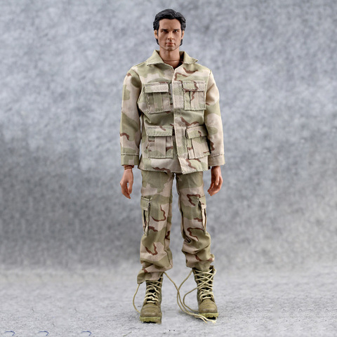 1/6 Scale male soldiers clothing US military Camouflage battle uniform model black eagle Battle suit for12