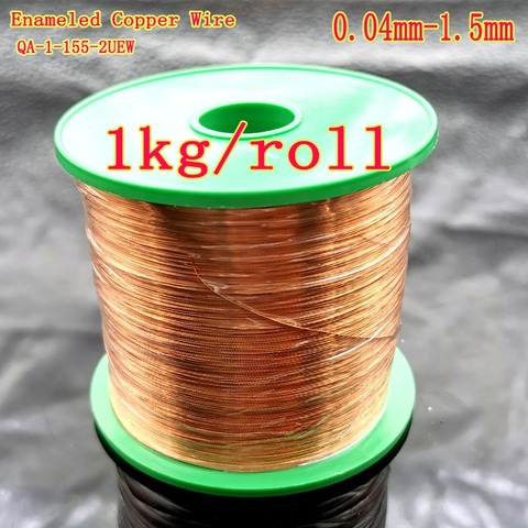 1kg 0.1mm 0.25mm 0.5mm 0.65mm 1.3mm copper wire Magnet Wire Enameled Copper Winding wire Coil Copper Wire Winding wire ► Photo 1/6